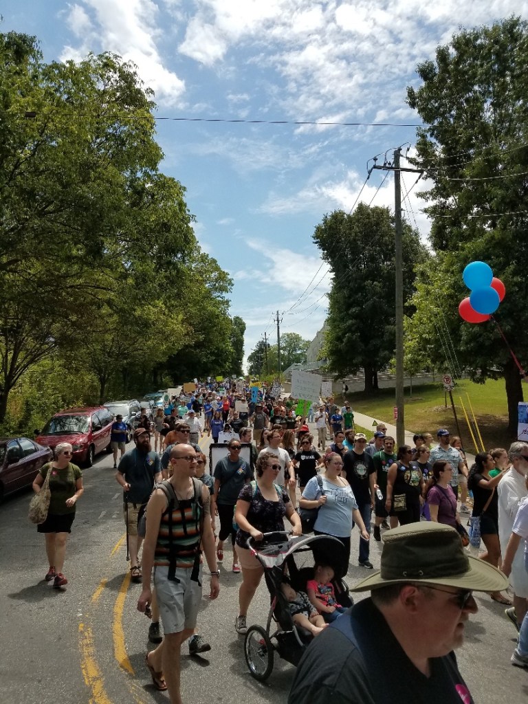 Marchers at the 2017 Science March